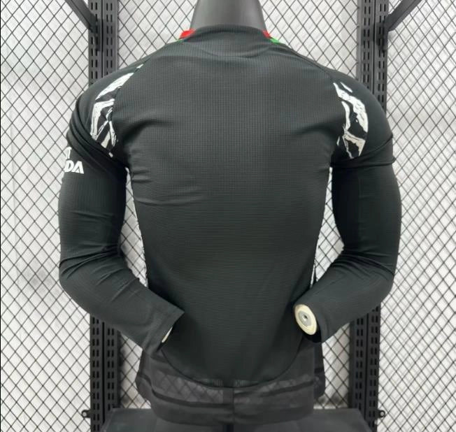 [2025] Arsenal Away Black Long Sleeve Jersey 2024-25 Season