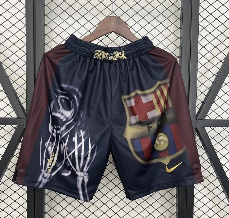[2026] Barcelona x Cactus Jack Skeleton Home 'Black' Shorts 2025-26 Season
