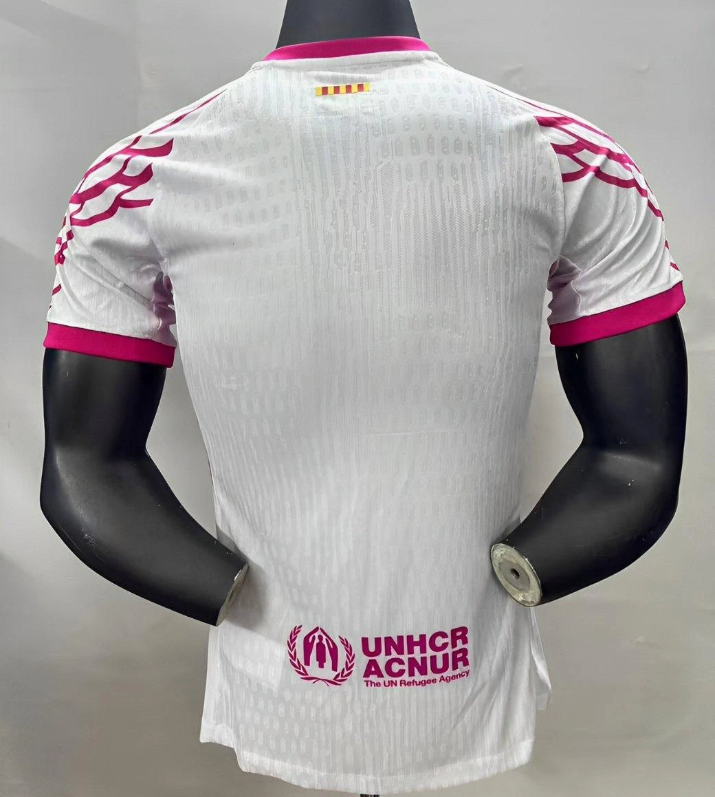 [2026] Barcelona Pink with Diagonal Stripe Pattern Jersey 2025-26 Season