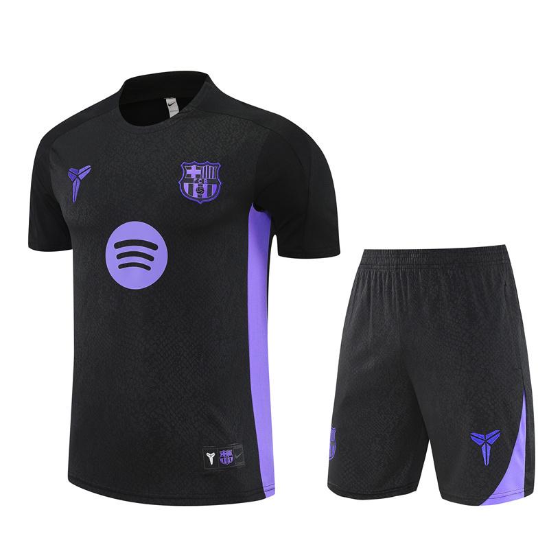 [2026] Barcelona Black Joint Edition with XS Short Sleeve+Soccer Shorts 2025–26 Season