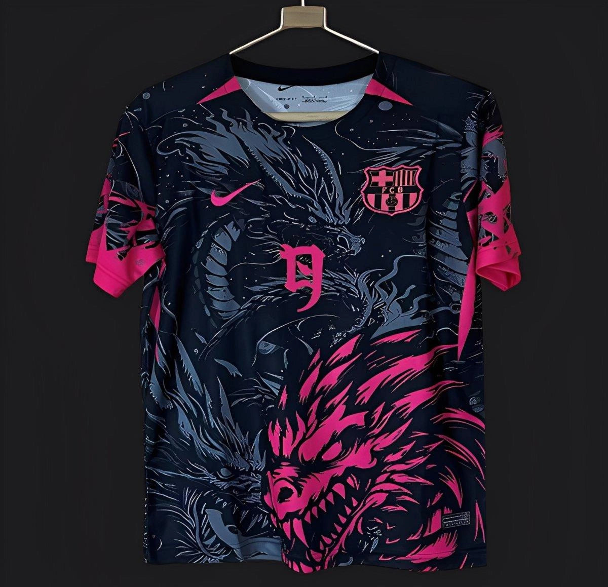 [2026] Barcelona Black & Red Dragon Jersey 2025-26 Season