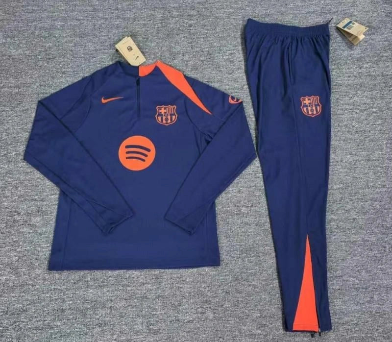 [2026] Barcelona Kids Royal Blue T90 Half Zipper Track Suit 2025-26 Season