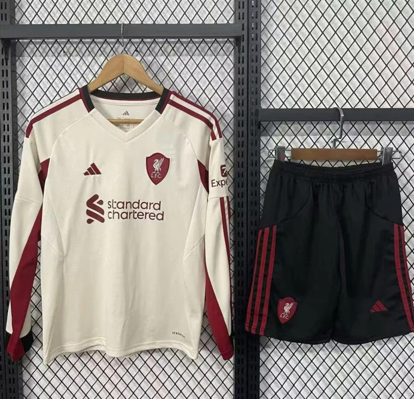 [2026]  Liverpool Kids Away Long Sleeve Jersey 2025-26 Season