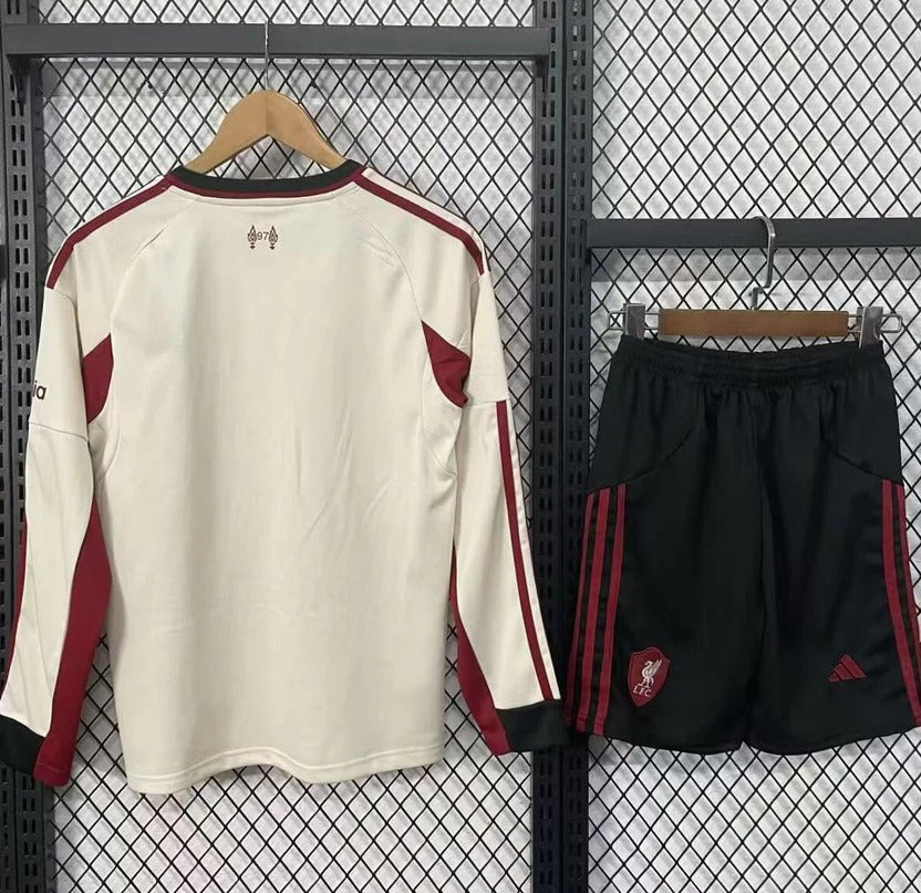 [2026]  Liverpool Kids Away Long Sleeve Jersey 2025-26 Season