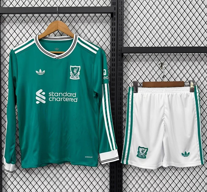 [2026] Liverpool Kids Third Long Sleeve Jersey 2025-26 Season