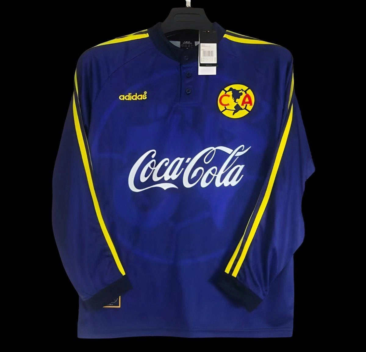 [1998] Club America Away Blue Long Sleeve Jersey 1997-98 Season