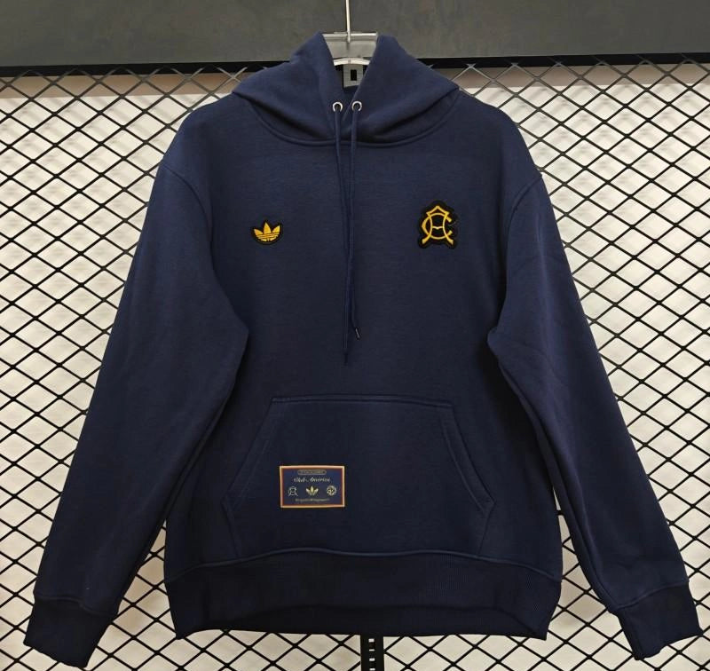 Club America x Adidas Retro Embroidered Logo Hoodie